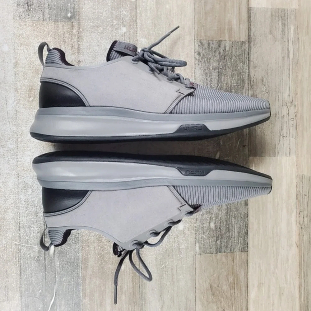 Kuru‎ Atom Mens Shoes Sz 10 W Running Athletic Storm Gray Black Lace Up Sneakers